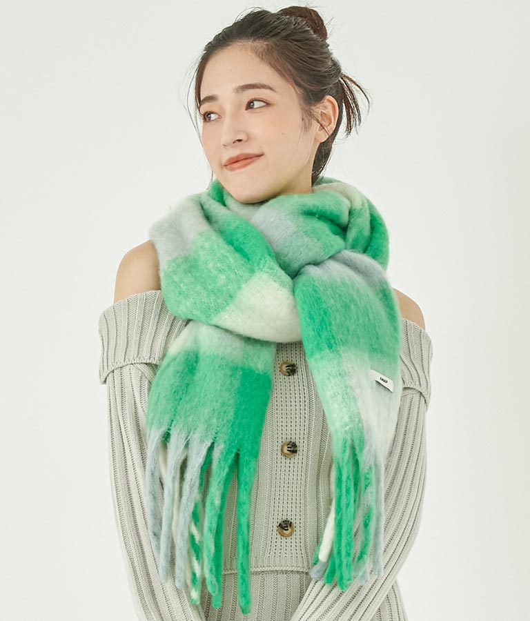 フリンジ大判ストール 159-5517