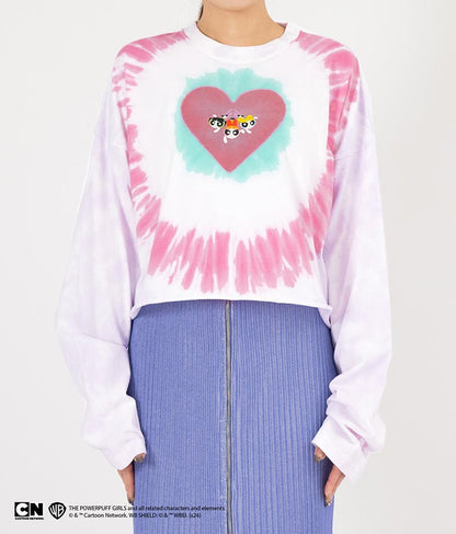 パワーパフ ガールズ ANAP コラボ タイダイ柄 トップス クロップド丈 ロングスリーブ Tシャツ ロンT 793-9151