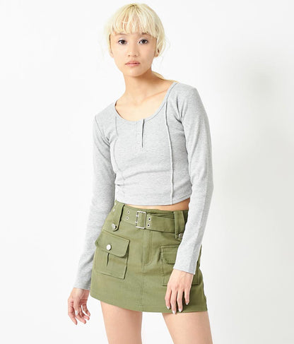 ベルト付き ツイル スカパン 151-5509
