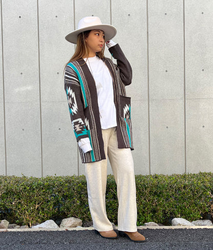 オルテガ ストライプ カーディガン 814-6704