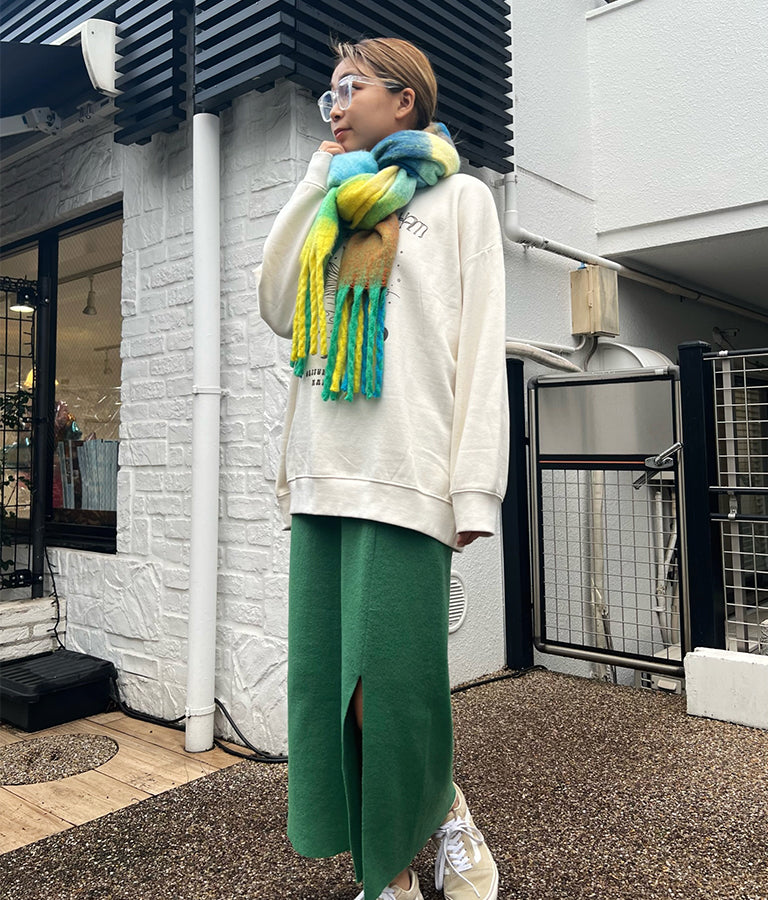 スリット 厚手 ニット タイトスカート 851-5754