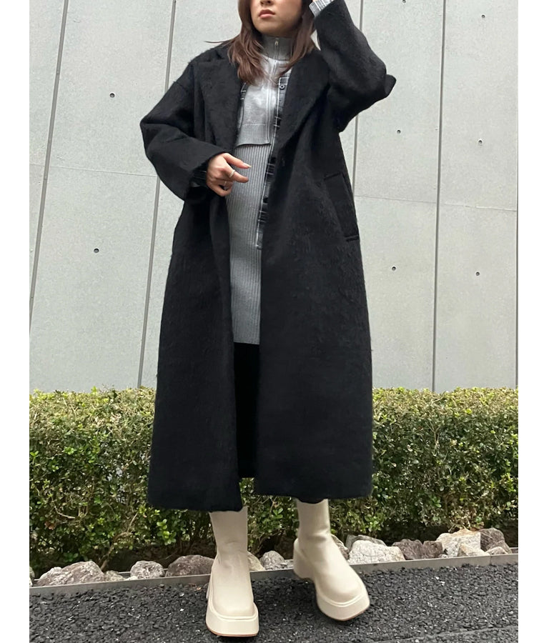 オーバーサイズ シャギー ロング チェスター コート 796-8929
