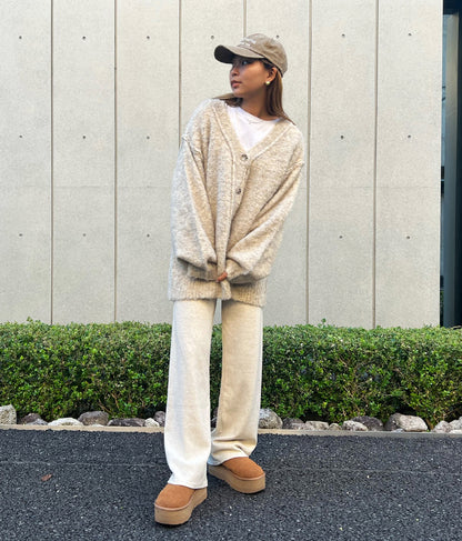 ブークレ ループヤーン 起毛 MIX ニット カーディガン 854-5743