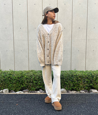 ブークレ ループヤーン 起毛 MIX ニット カーディガン 854-5743