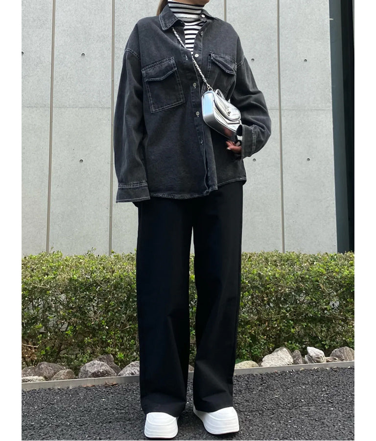 デニムオーバーサイズシャツ 154-5497