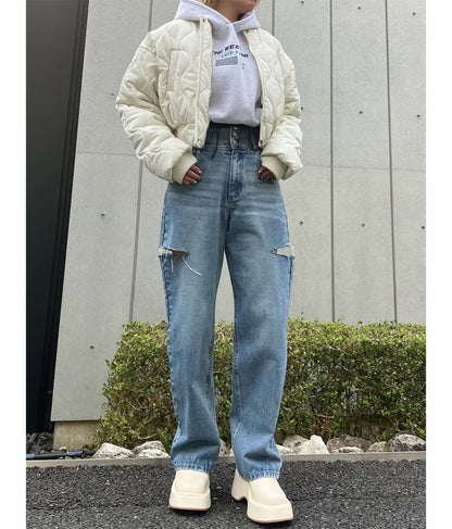 キルティング クロップド ジャケット ブルゾン 156-5533