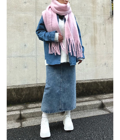 バックスリットロングスカート 791-9017