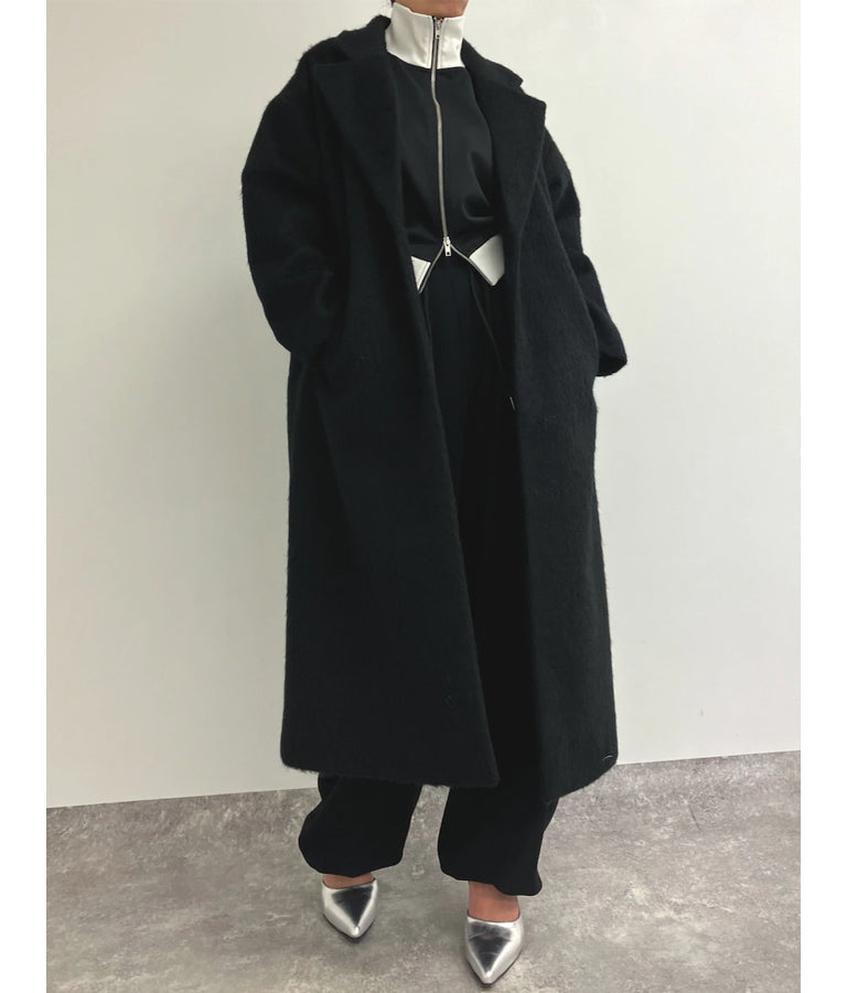 オーバーサイズ シャギー ロング チェスター コート 796-8929