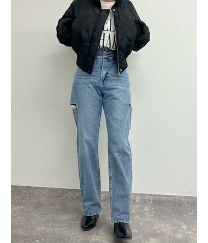 キルティング クロップド ジャケット ブルゾン 156-5533