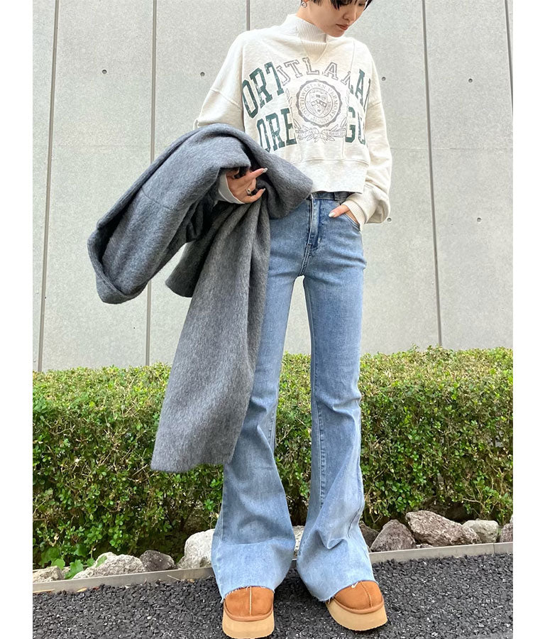 キーネック リメイク デザイン 裏毛 スウェット トレーナー 793-9100