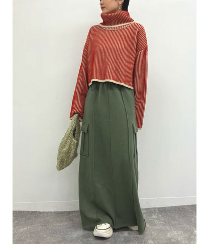 裏毛スウェットカーゴスカート 791-9002