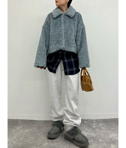 フェイクファー 衿付き ジャケット コート 796-8945