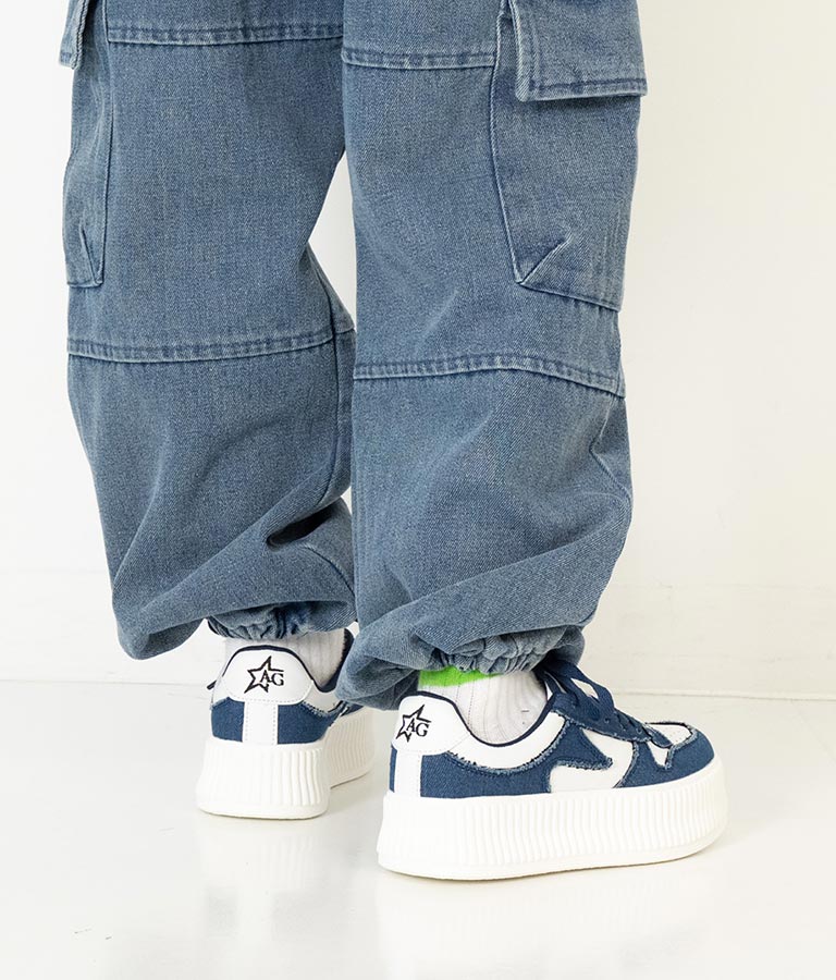 デニム 切替 スニーカー 919-7392