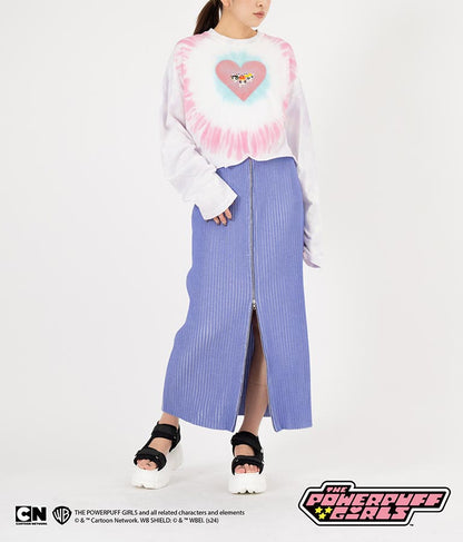 パワーパフ ガールズ ANAP コラボ タイダイ柄 トップス クロップド丈 ロングスリーブ Tシャツ ロンT 793-9151
