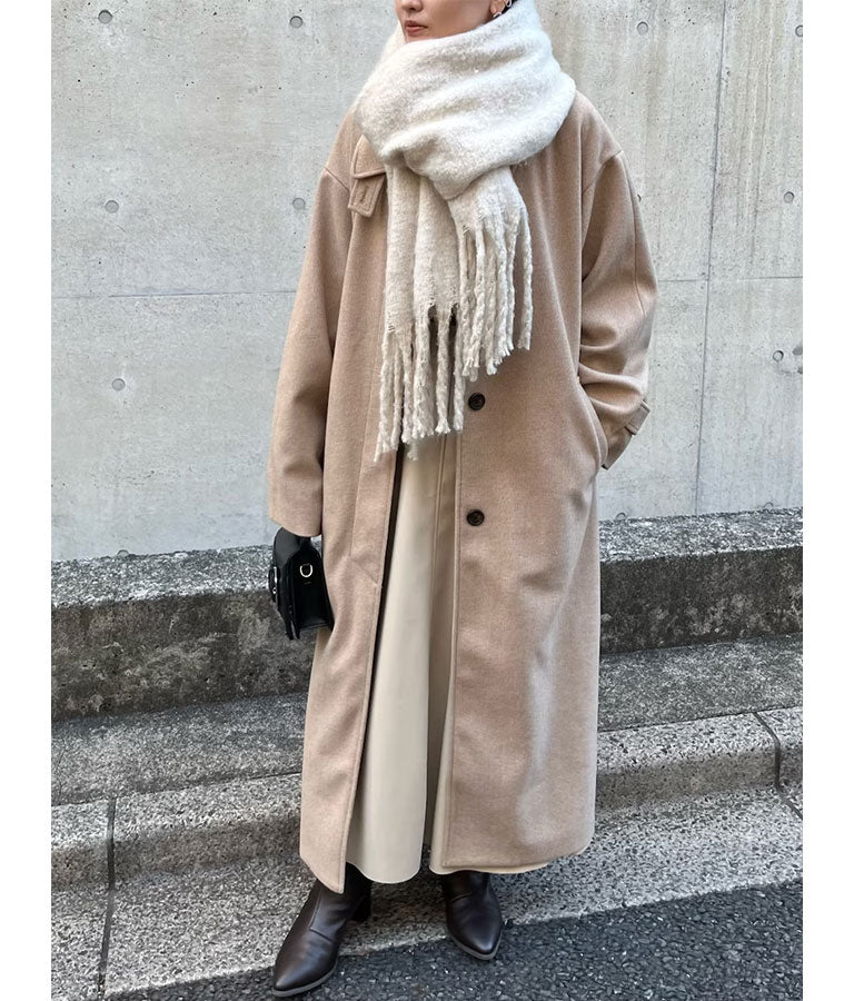 フリンジ大判ストール 159-5517