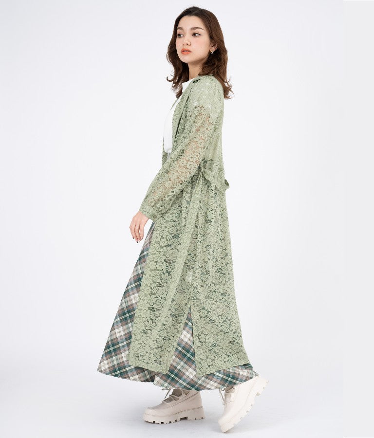 レース ロング カーディガン 524-6258