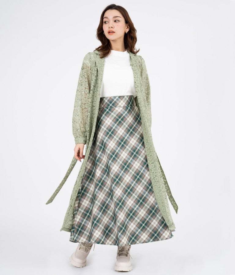 レース ロング カーディガン 524-6258