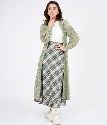 レース ロング カーディガン 524-6258