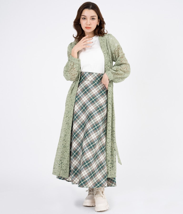 レース ロング カーディガン 524-6258