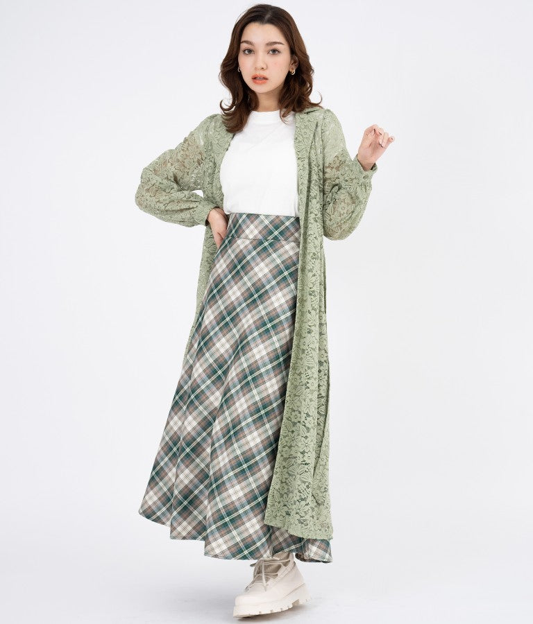 レース ロング カーディガン 524-6258