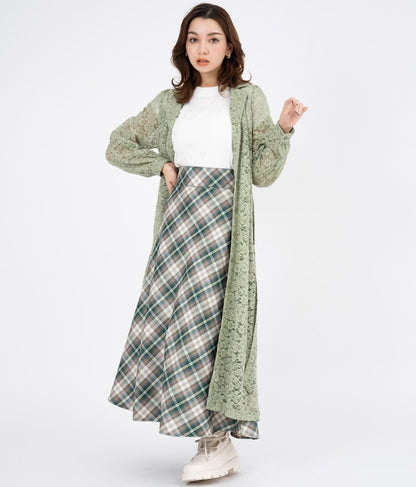 レース ロング カーディガン 524-6258