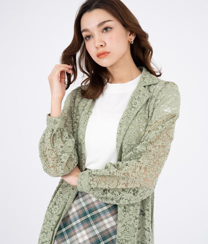 レース ロング カーディガン 524-6258