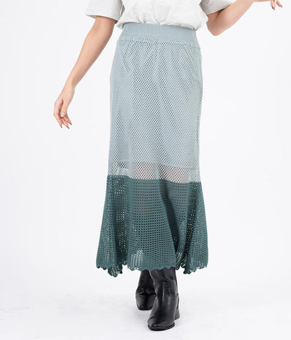 サマーニット 配色 マーメイド スカート 521-6369