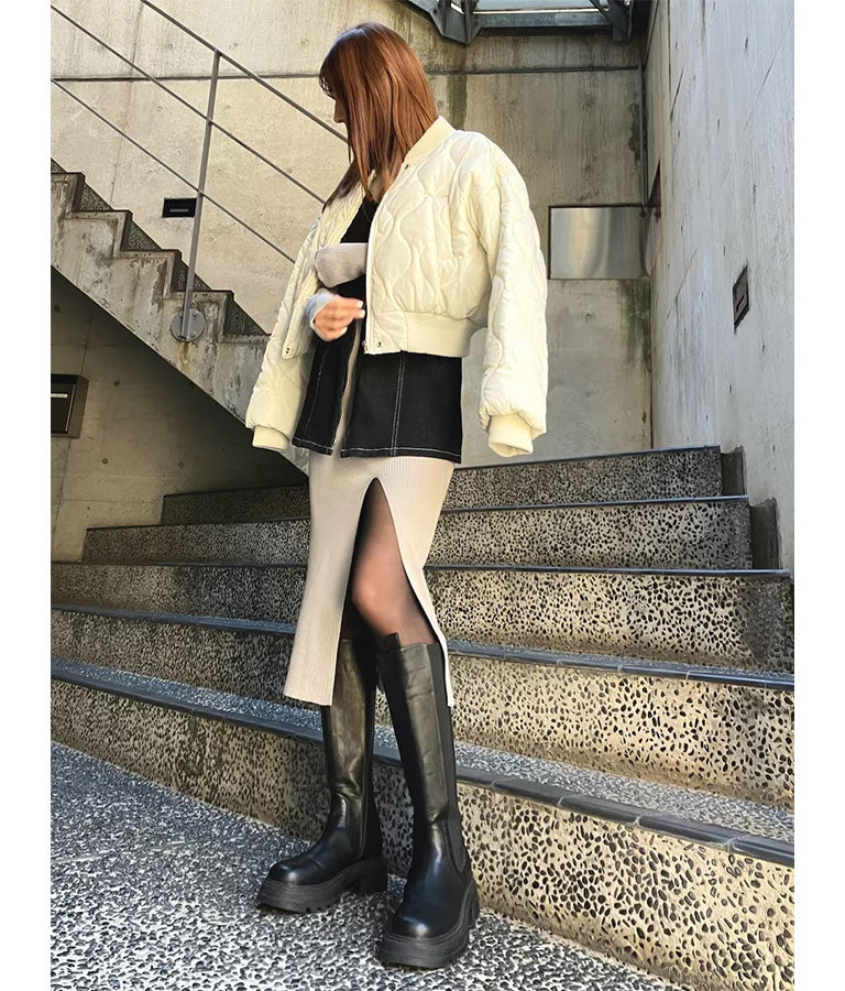 キルティング クロップド ジャケット ブルゾン 156-5533