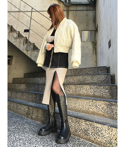 キルティング クロップド ジャケット ブルゾン 156-5533