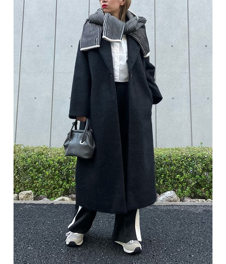 オーバーサイズ シャギー ロング チェスター コート 796-8929