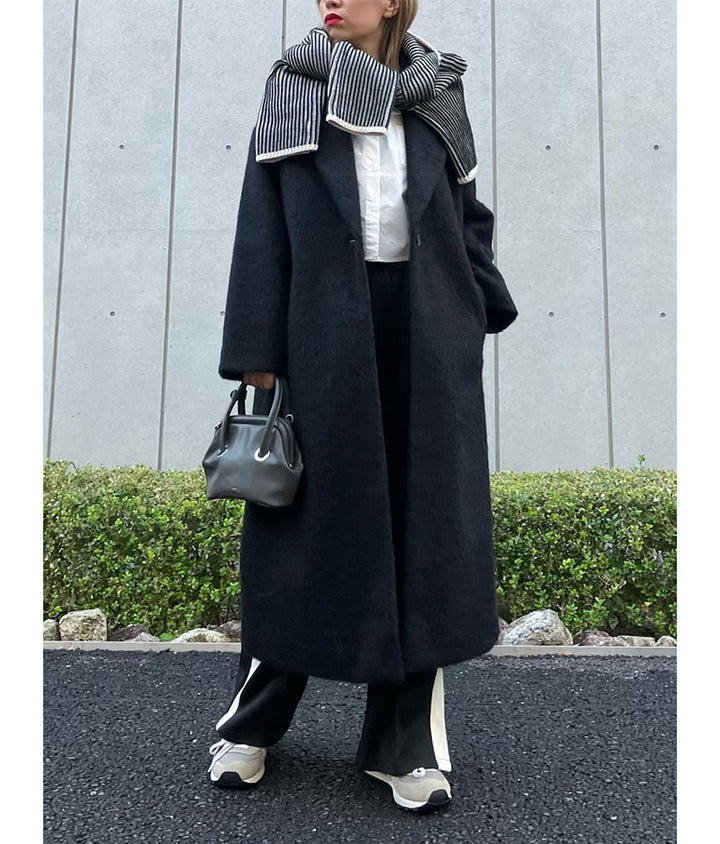 オーバーサイズ シャギー ロング チェスター コート 796-8929