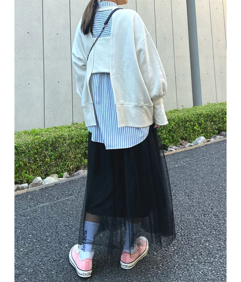 オープンスリーブ オーバー サイズシャツ 154-5505