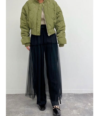 キルティング クロップド ジャケット ブルゾン 156-5533