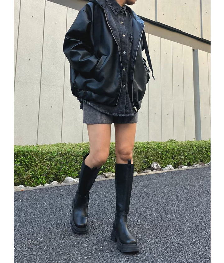 サイドゴアロングブーツ 799-8955
