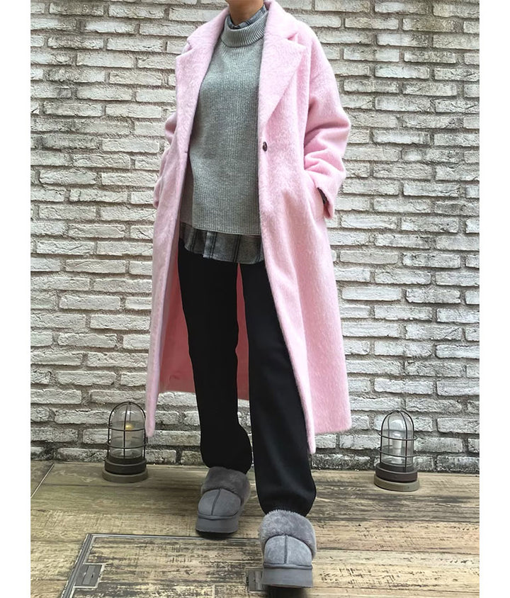 オーバーサイズ シャギー ロング チェスター コート 796-8929