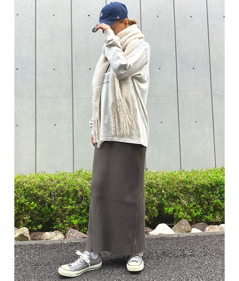 フリンジ大判ストール 159-5517