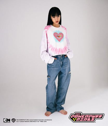 パワーパフ ガールズ ANAP コラボ タイダイ柄 トップス クロップド丈 ロングスリーブ Tシャツ ロンT 793-9151