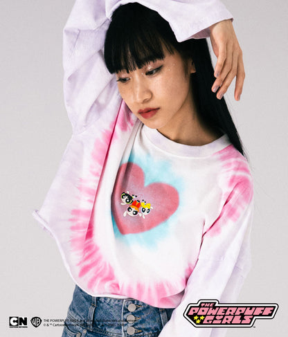 パワーパフ ガールズ ANAP コラボ タイダイ柄 トップス クロップド丈 ロングスリーブ Tシャツ ロンT 793-9151