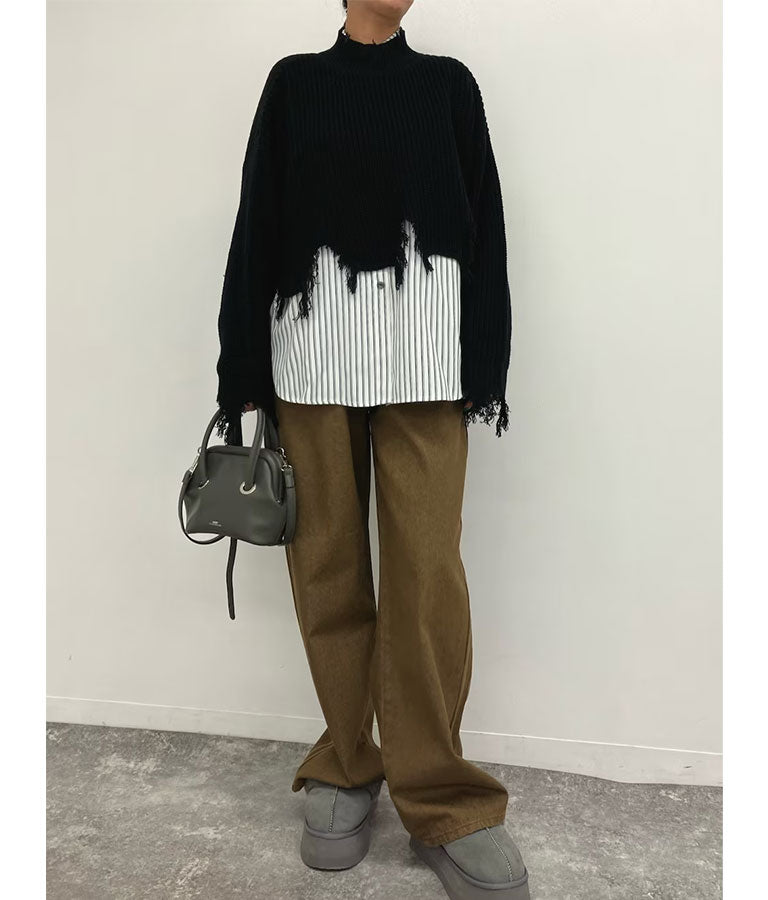 オープンスリーブ オーバー サイズシャツ 154-5505