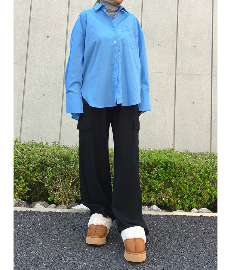 オープンスリーブ オーバー サイズシャツ 154-5505