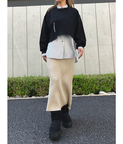 オープンスリーブ オーバー サイズシャツ 154-5505