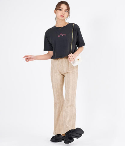 パイソン柄フレアパンツ 552-5603