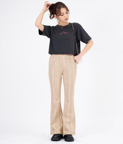 パイソン柄フレアパンツ 552-5603