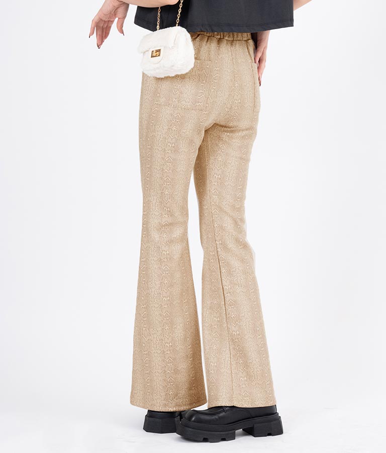 パイソン柄フレアパンツ 552-5603