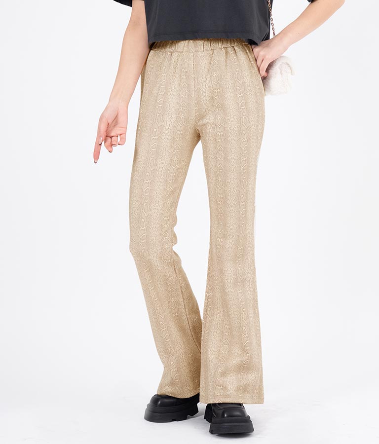 パイソン柄フレアパンツ 552-5603