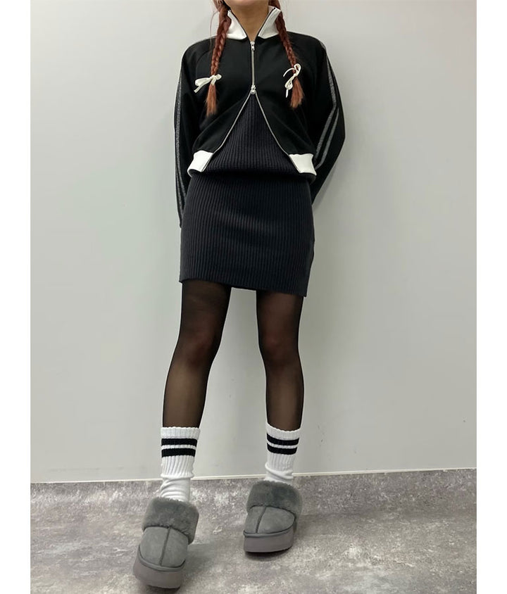 バックスピンドルニットワンピース 797-8959