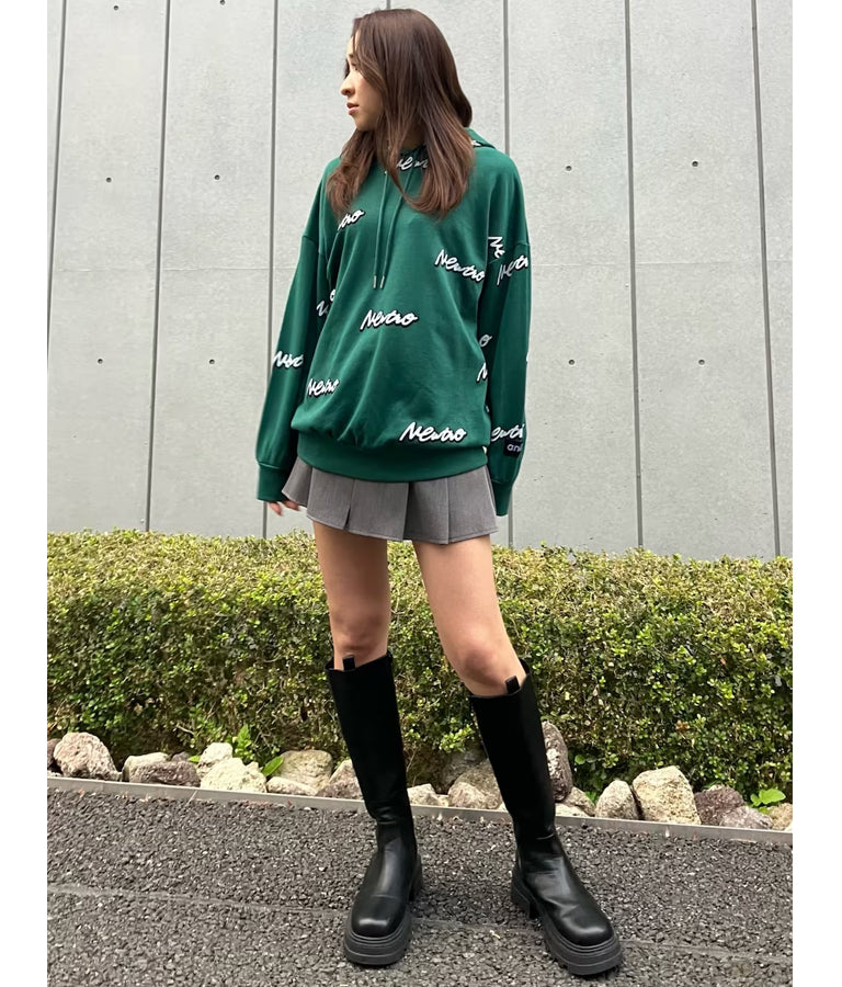 英字柄 裏毛 スウェット パーカー【親子お揃い】 793-9041