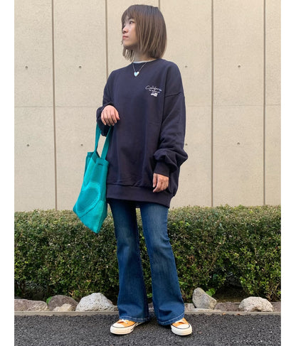 ハートバイカラーニットトートバッグ 819-6658