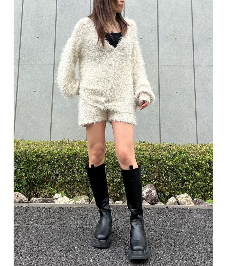 ファンシーヤーン ラメ ニット ショート パンツ 152-5563