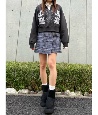 袖ギャザーデザインクロップドシャツ 154-5510